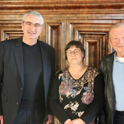 Landrat Marko Wolfram begrüßte Bundesverdienstkreuzträger